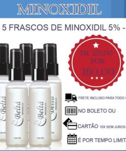 MINOXIDIL 5% KIT COM 5 FRASCOS DE 100ML