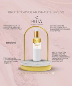 Protetor Solar INFANTIL para pele com VITILIGO com Vitaminas e Hidratante FPS 50 - 250G