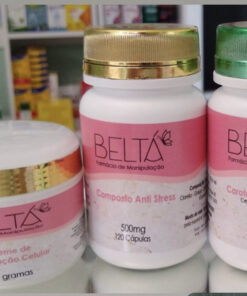 1 creme para auxiliar no tratamento de vitiligo + 120 caps carotenos + 120 caps anti stress