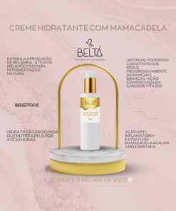 CREME HIDRATANTE  PARA USO DIURNO COM Mamacadela PARA auxiliar no tratamento da PELE COM VITILIGO, PSORÍASE, ECZEMA. CONTÉM 200 GRAMAS.