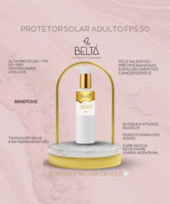 Protetor Solar  com Vitaminas e Hidratante e colageno  FPS 50 - 250g uso adulto