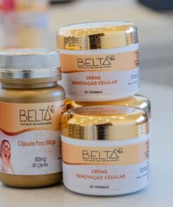 2 CREMES PARA AUXILIAR NOS CUIDADOS PERSONALIZADOS DA PELE COM  VITILIGO 60G CADA + 120 CAPS CAROTENOS NATURAIS