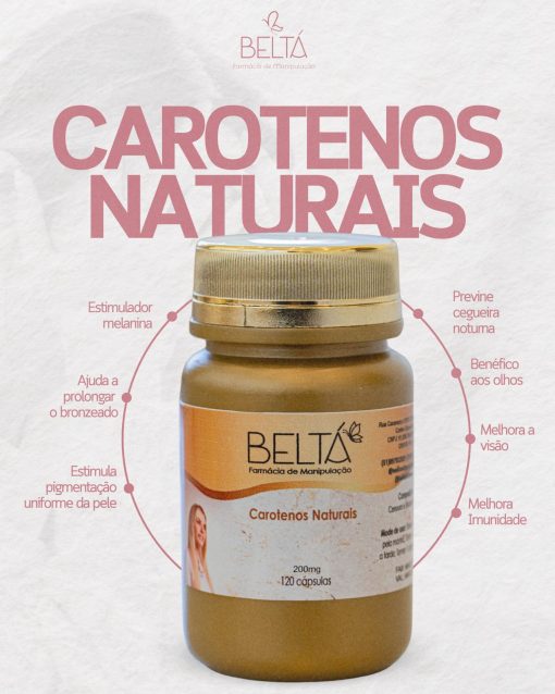 Carotenos Naturais 200mg - 120 Cápsulas
