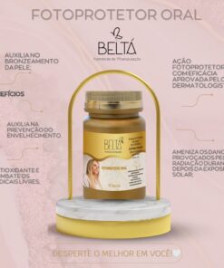 60 CÁPSULAS POLIVITAMINICO COM AMINOÁCIDOS +PROTETOR SOLAR